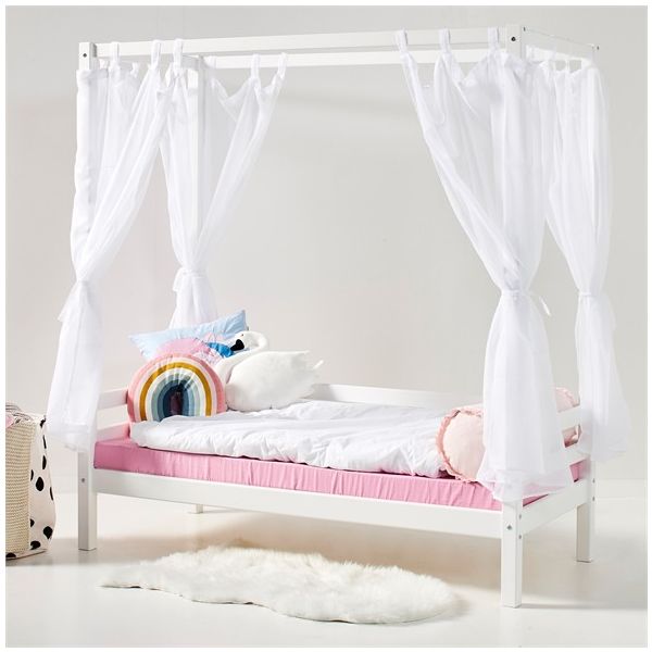 Eco Dream Four Poster Convertible Bed - 70 x 160 cm - White