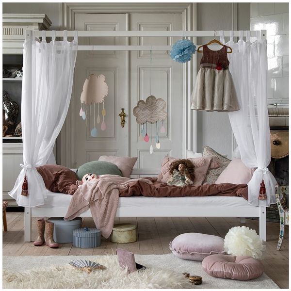 Eco Dream Four Poster Convertible Bed - 90 x 200 cm - White