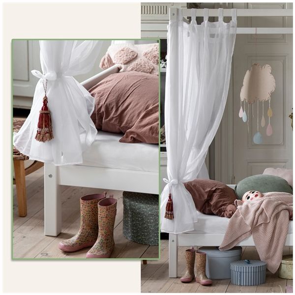 Eco Dream Four Poster Convertible Bed - 90 x 200 cm - White