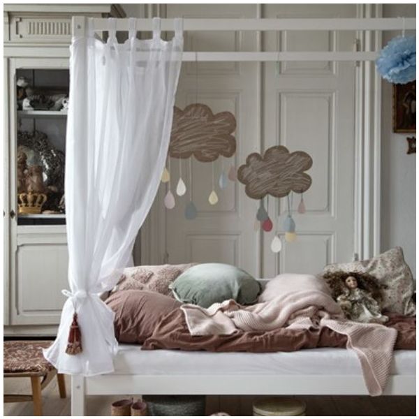 Eco Dream Four Poster Convertible Bed - 90 x 200 cm - White