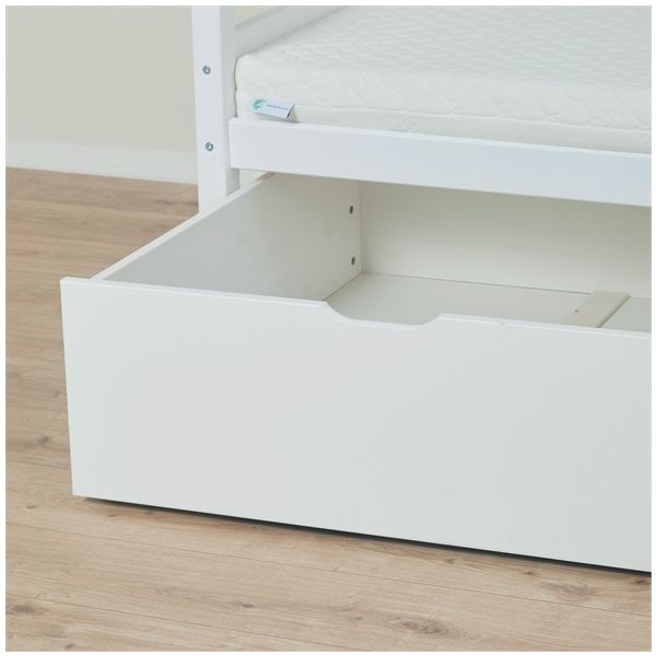 Lit banquette évolutif avec 2 tiroirs de rangement Eco Dream 90 x 200 cm - Blanc