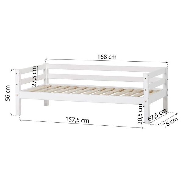 Eco Dream Convertible Junior Day Bed 70 x 190 cm - White