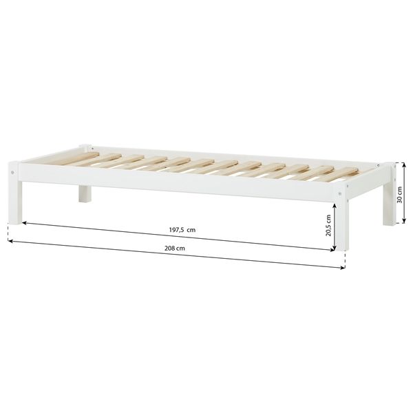 Lit simple Eco Dream 90 x 200 cm - Blanc