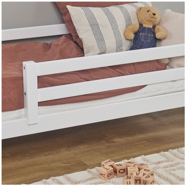 Lit junior avec barrière de sécurité 3/4 Eco Dream 70 x 160 cm - Blanc