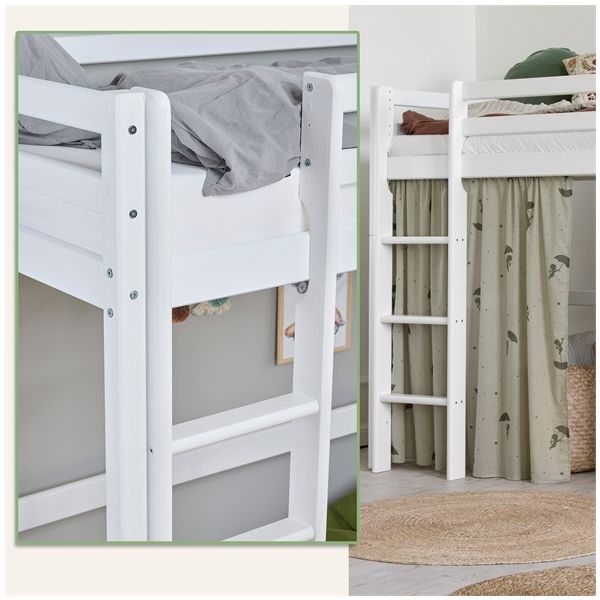 Low Convertible Loft Bed (H 145 cm) Eco Dream 90 x 200 cm - White