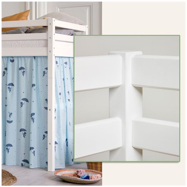 Low Convertible Loft Bed (H 145 cm) Eco Dream 90 x 200 cm - White