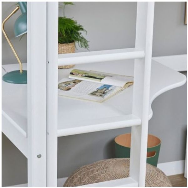 Lit mezzanine évolutif avec bureau & canapé Eco Dream Mega 90 x 200 cm - Blanc