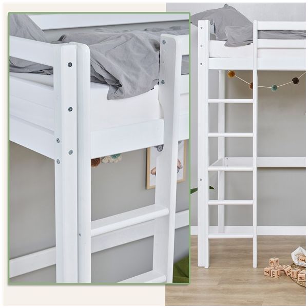 High Convertible Loft Bed (H 177 cm) Eco Dream 90 x 200 cm - White