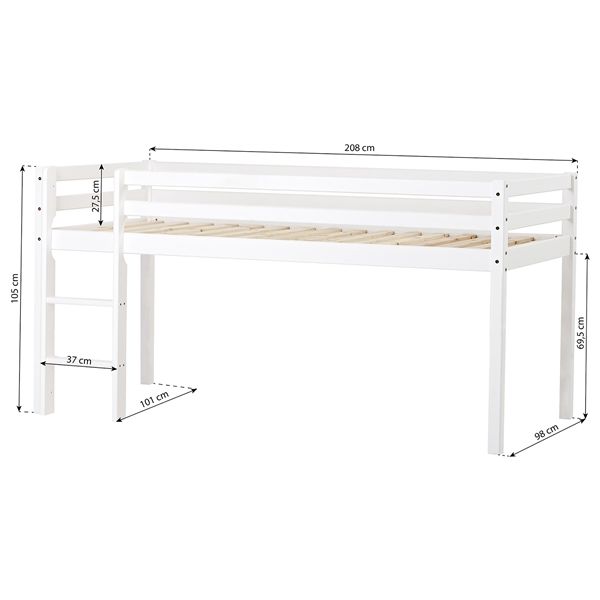 Eco Dream Mid-high Convertible Bed 90 x 200 cm - White