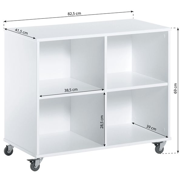 Lit mi-hauteur évolutif avec bureau, tiroirs & bibliothèque Eco Dream 90 x 200 cm - Blanc