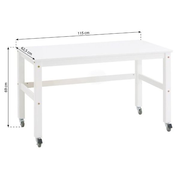 Lit mi-hauteur évolutif avec bureau, tiroirs & bibliothèque Eco Dream 90 x 200 cm - Blanc