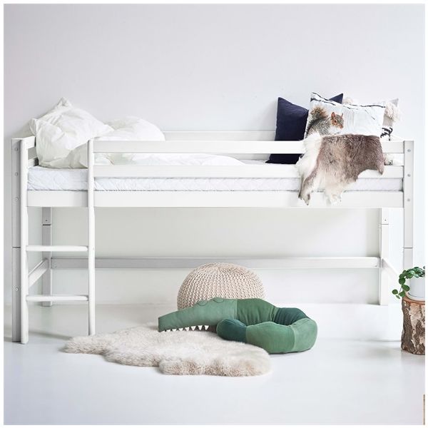 Lit mi-hauteur évolutif (H 105 cm) Eco Dream 70 x 190 cm - Blanc