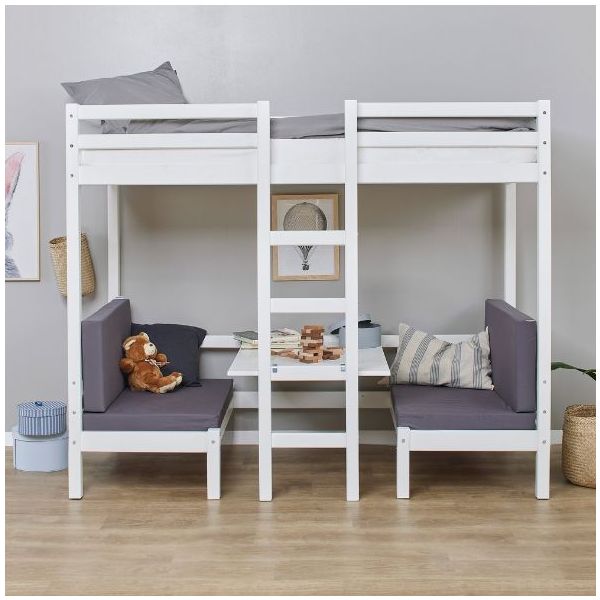 Matelas en 4 parties pour lit superposé Eco Dream Jumbo 90 x 200 cm - Gris