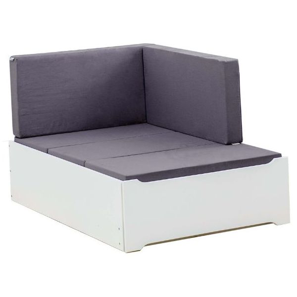 Matelas en 5 parties pour lit mezzanine évolutif avec bureau & canapé Eco Dream Mega 90 x 200 cm - Gris