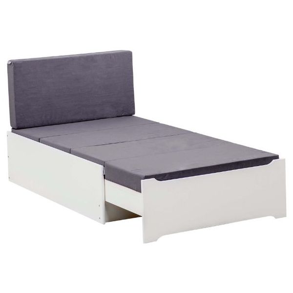 Matelas en 5 parties pour lit mezzanine évolutif avec bureau & canapé Eco Dream Mega 90 x 200 cm - Gris