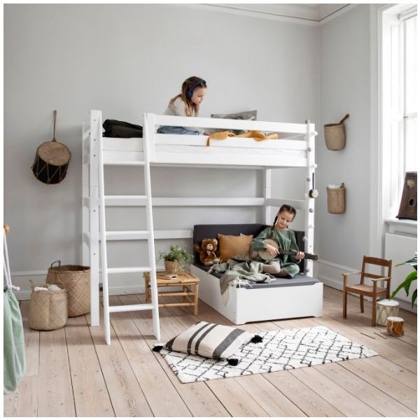 Matelas en 5 parties pour lit mezzanine évolutif avec bureau & canapé Eco Dream Mega 90 x 200 cm - Gris