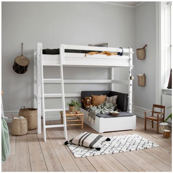 Matelas en 5 parties pour lit mezzanine évolutif avec bureau & canapé Eco Dream Mega 90 x 200 cm - Gris