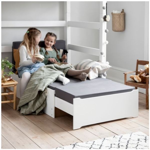 Lit mezzanine évolutif avec bureau & canapé Eco Dream Mega 90 x 200 cm - Blanc