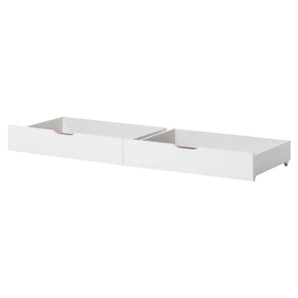 Set de 2 tiroirs de rangement pour lits Eco Dream, Eco Comfort & Eco Luxury 70 x 160 - Blanc
