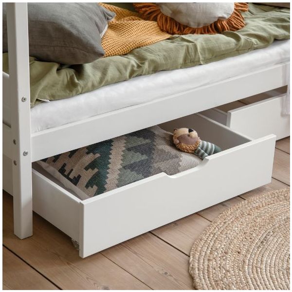 Set de 2 tiroirs de rangement pour lits Eco Dream, Eco Comfort & Eco Luxury 70 x 160 - Blanc