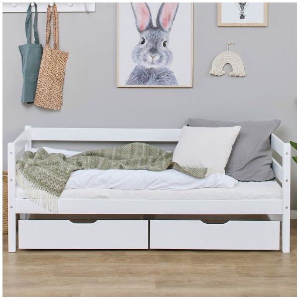 Set de 2 tiroirs de rangement pour lits Eco Dream, Eco Comfort & Eco Luxury 70 x 160 - Blanc