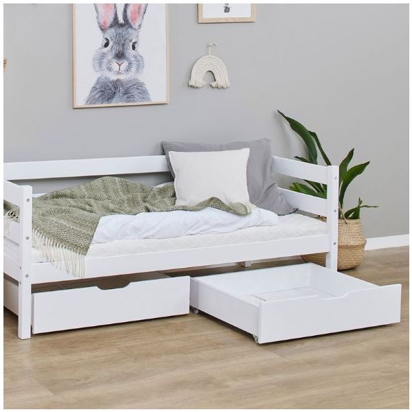Set de 2 tiroirs de rangement pour lits Eco Dream, Eco Comfort & Eco Luxury 70 x 160 - Blanc