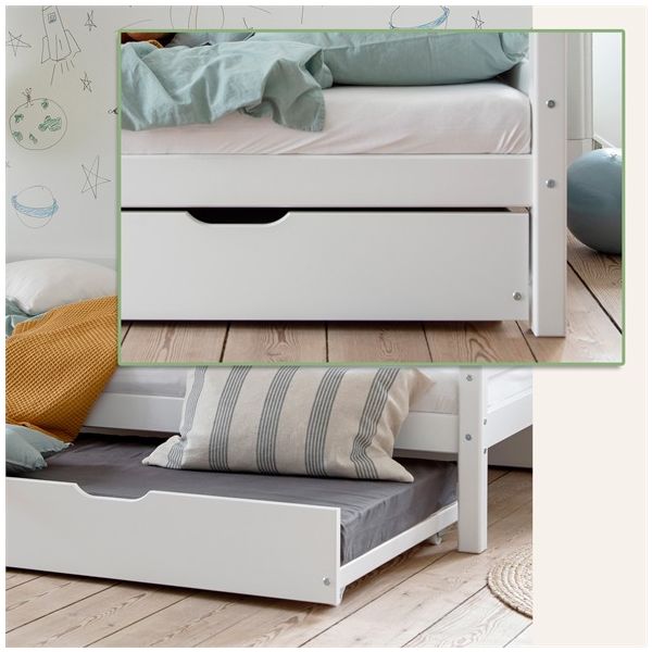 Trundle Bed for Eco Dream & Eco Luxury Beds 90 x 200 cm - White