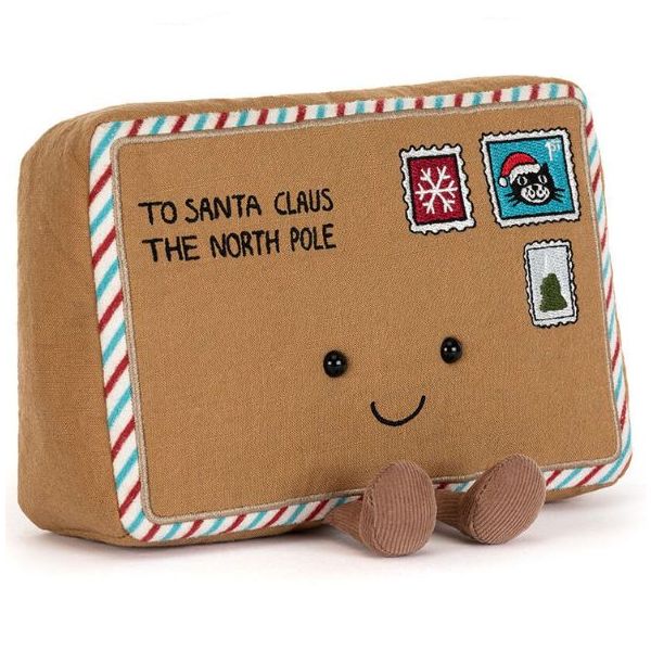 Peluche Lettre au Père-Noël (18 cm)