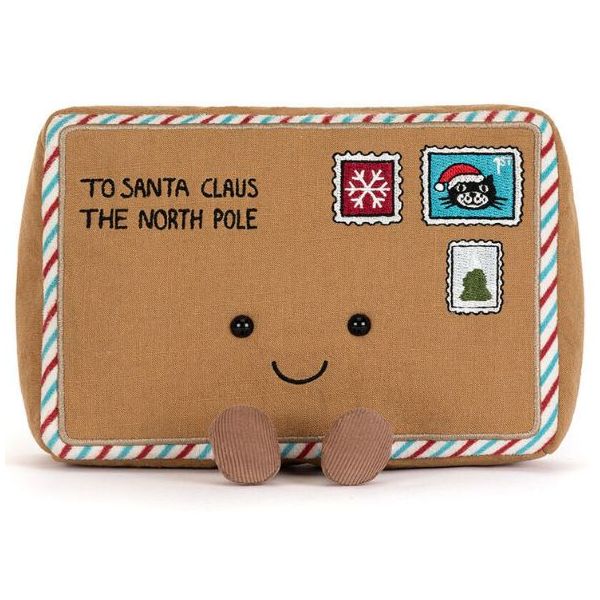 Peluche Lettre au Père-Noël (18 cm)