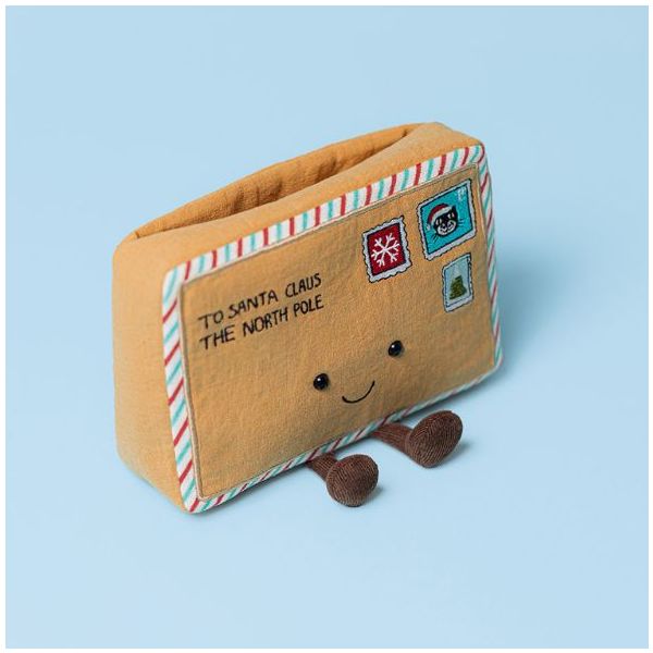 Peluche Lettre au Père-Noël (18 cm)