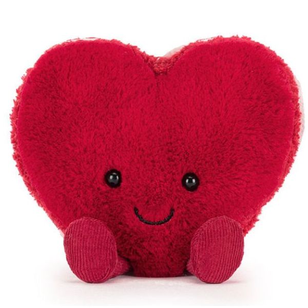 Plüschtier Makronen in Herzform Rot Arlette (13 cm)