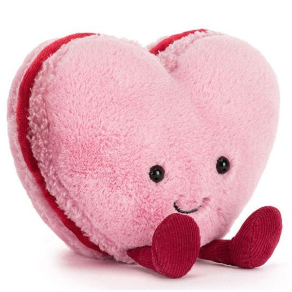 Peluche Macaron Cœur Rose Colette (13 cm)