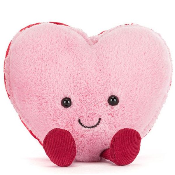 Peluche Macaron Cœur Rose Colette (13 cm)
