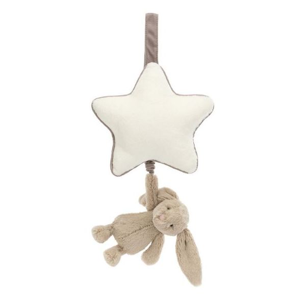 Bashful Beige Bunny Star Musical Pull