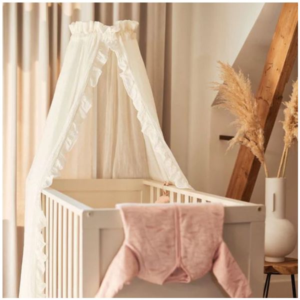 Ruffle Vintage Canopy - Ivory - 155 cm