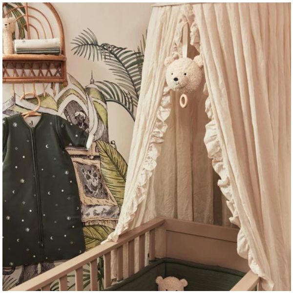 Ruffle Vintage Canopy - Nougat - 245 cm