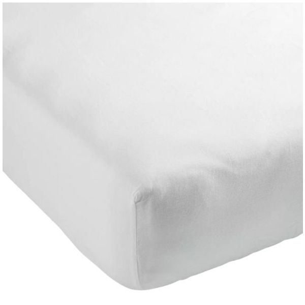 Drap Housse Coton Bio - 90 x 200 - Blanc