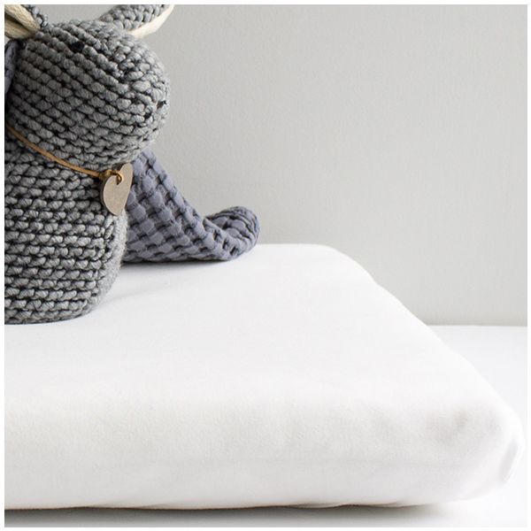 Drap Housse Coton Bio - 70 x 140 - Blanc