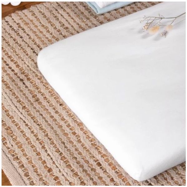 Drap Housse Coton Bio Berceau - 50 x 83 cm - Blanc