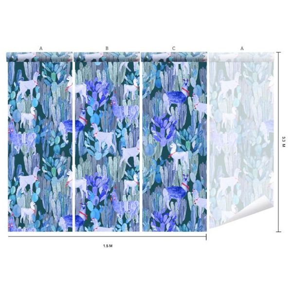 Papier Peint Altiplano - Bleu Foncé