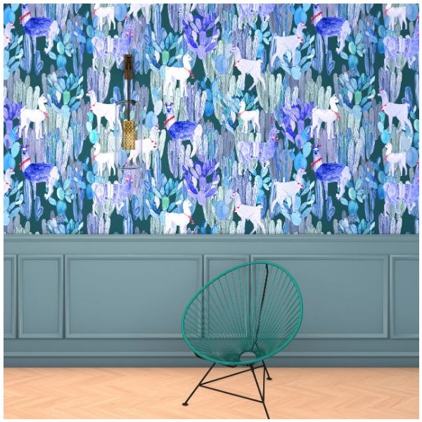 Papier Peint Altiplano - Bleu Foncé