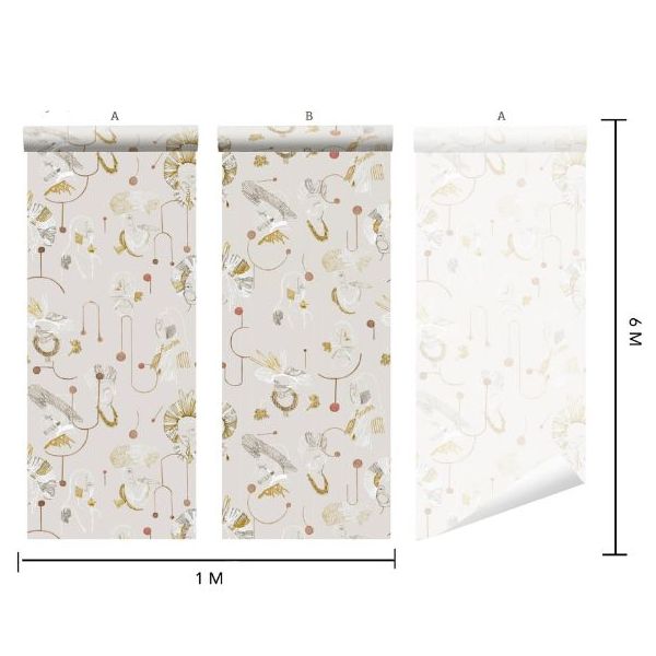 Papier Peint Constellations & Indiens Cinco - Beige