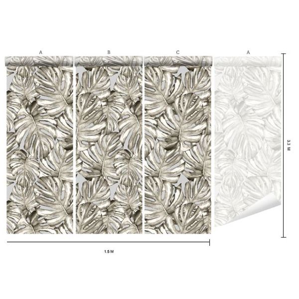 Papier Peint Jardin Botanique - Gris