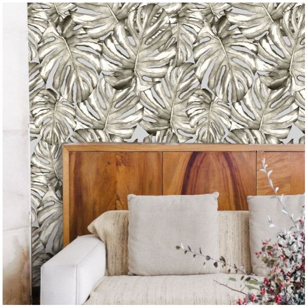 Papier Peint Jardin Botanique - Gris