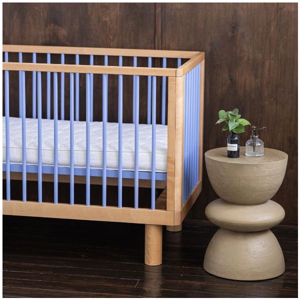 Lit bébé évolutif Nox 60 x 120 cm - Naturel / Bleu Ciel