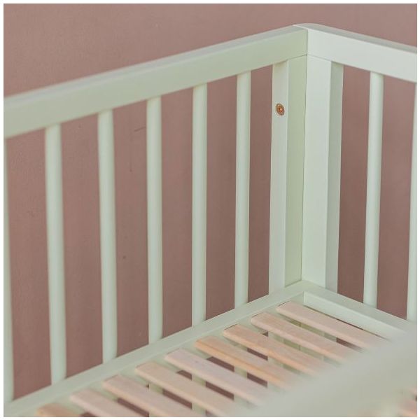 Mitwachsendes Babybett Nox 60 x 120 cm - Pistazie / Rosa
