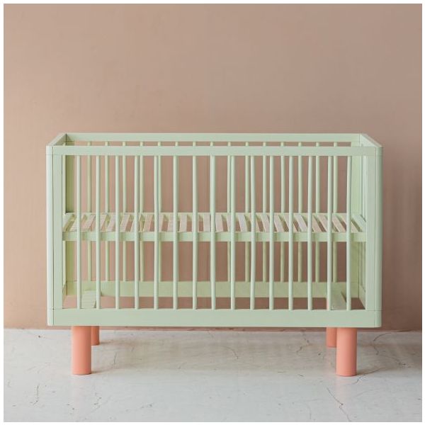 Mitwachsendes Babybett Nox 60 x 120 cm - Pistazie / Rosa