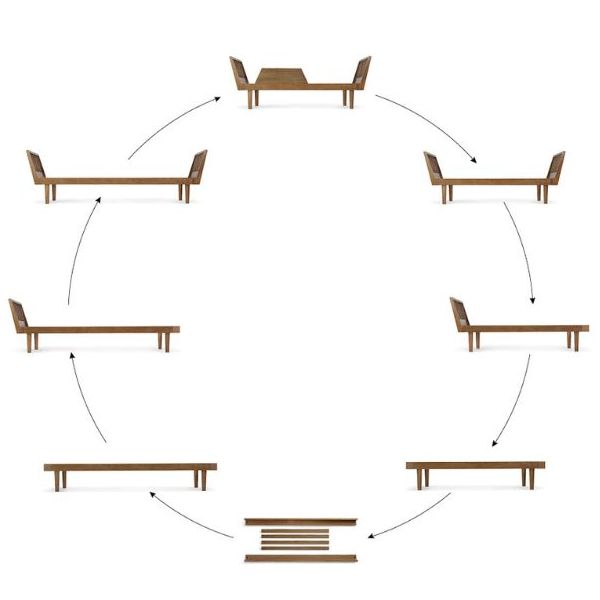 Eli Convertible Junior Daybed 90 x 160 cm - Smoked Oak