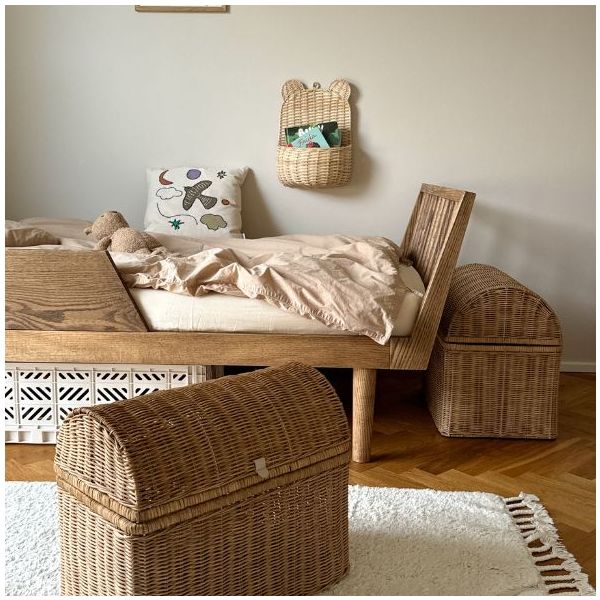 Eli Single Bed 90 x 200 cm - Smoked Oak