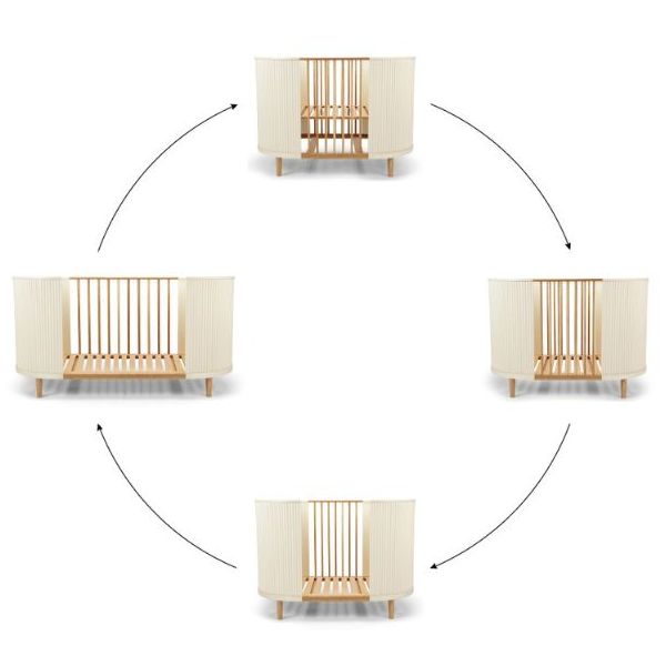 Kai Convertible Crib 70 x 120 cm - Oak